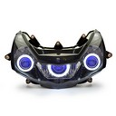 085 Fully Headlight Honda Cbr954 2002-2003 White Angel Halos Eye Blue Demon